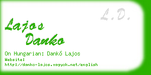 lajos danko business card
